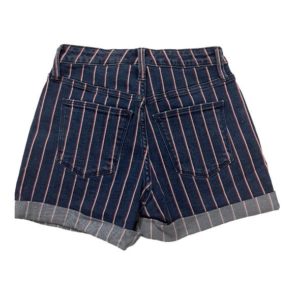 Universal Tread High Rise Red white and blue striped shorts women's size 00/24 - Picture 3 of 10